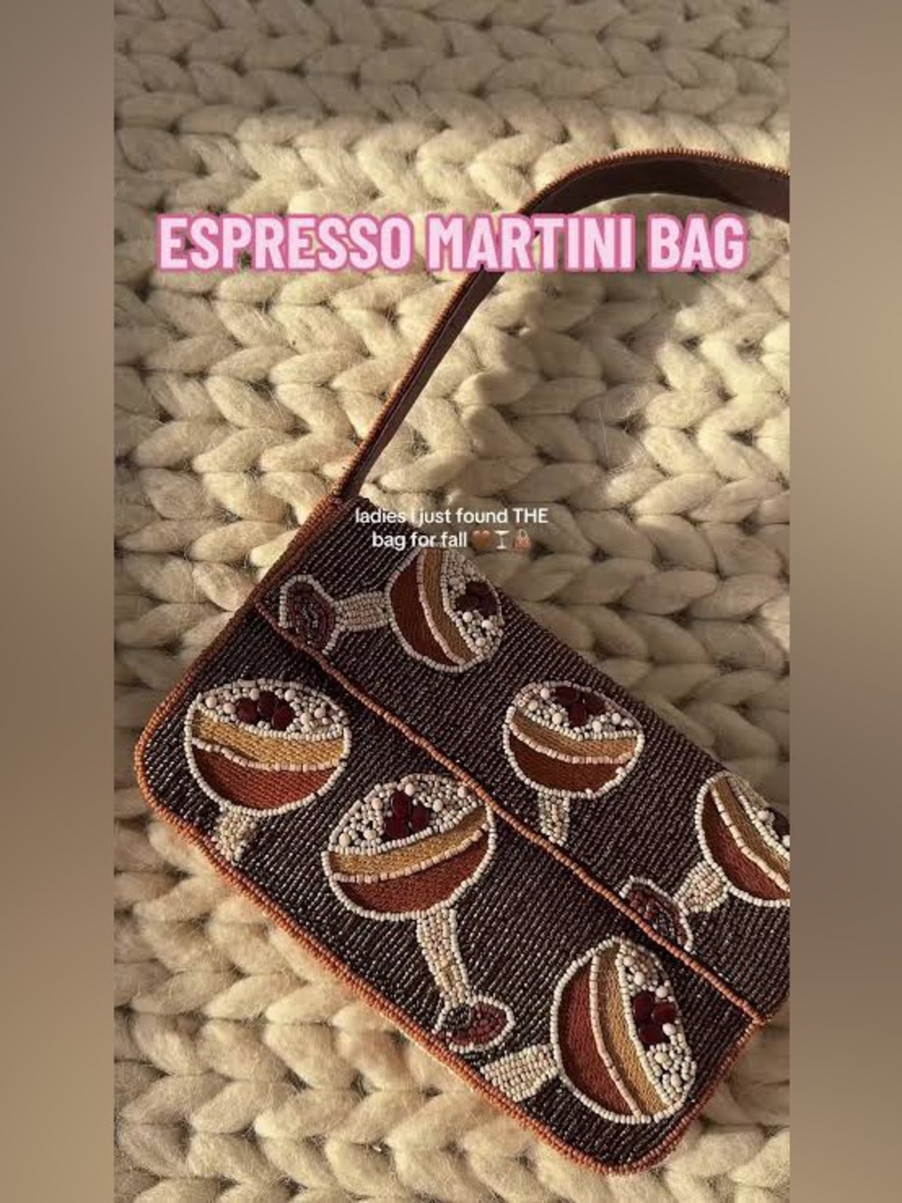 Maeve Fiona Beaded Bag Espresso Martini Edition, NWT ☕️ 🍸 - Picture 14 of 15